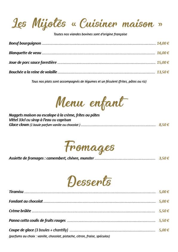 Restaurant Le Maestro - Menu Image 1